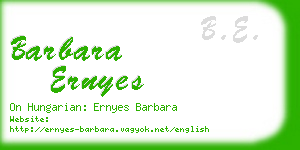 barbara ernyes business card